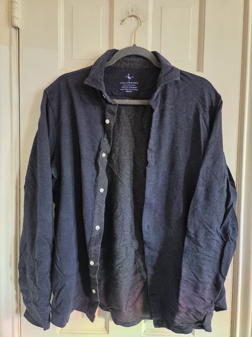 Tailorbyrd Blue & Gray Button-Up Shirt